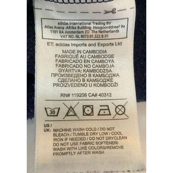 Adidas Michigan Wolverines Blue Quarter-Zip Long Sleeve Pullover Size Large - Picture 9 of 11